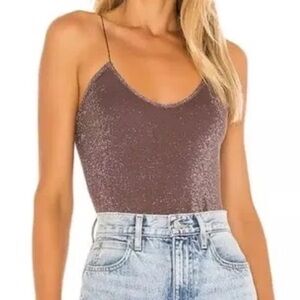 Free People Shimmering Brown Camisole